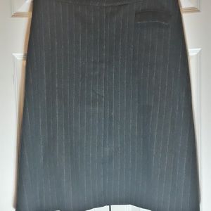 Piazza Sempione Gray Pinstripe Aline Stretch Skirt